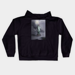 Christmas Statue of Liberty Kids Hoodie